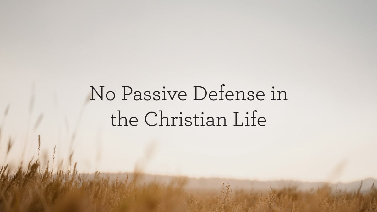 No Passive Defense in the Christian Life